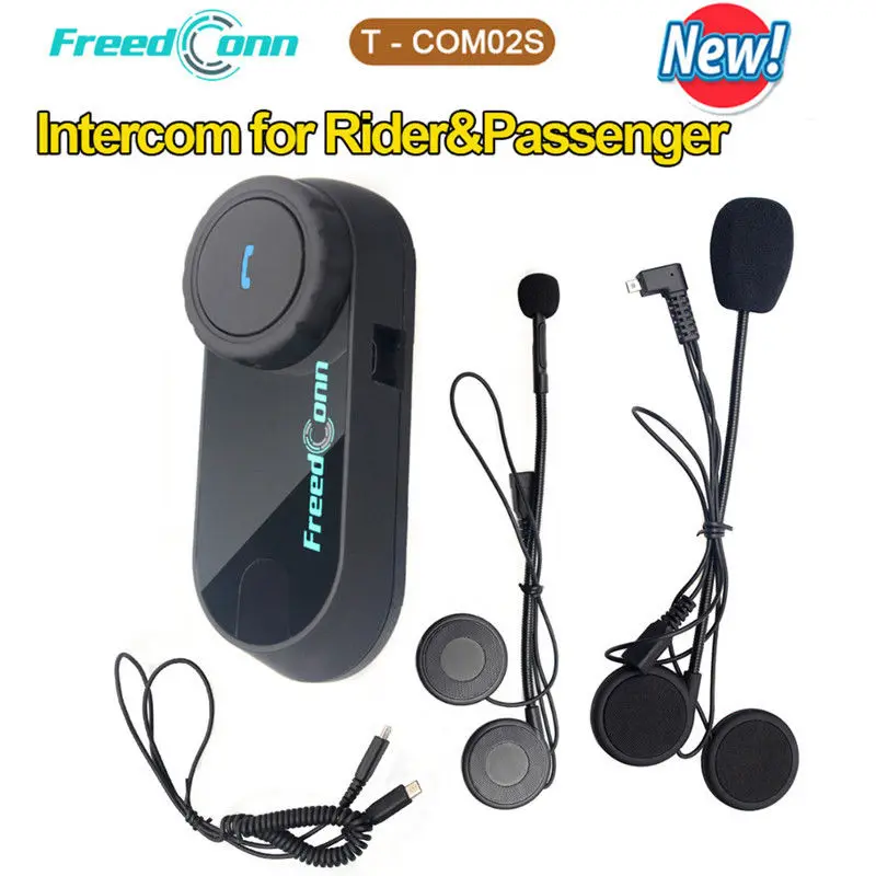 FreedConn T COM02S мотоциклетный Bluetooth шлем гарнитуры домофон Handsfree гарнитура Rider & Pillion