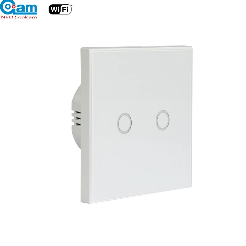 NEO Coolcam Wifi настенный светильник с 2 бандами переключатель стеклянная панель
