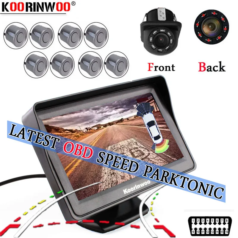 Koorinwoo ультразвуковой Автомобильный парктроник 8 OBD скоростная система