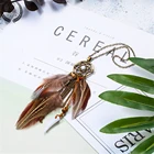 Женское винтажное ожерелье с подвеской в виде полукруглой башни, Длинное колье с бахромой, 2020