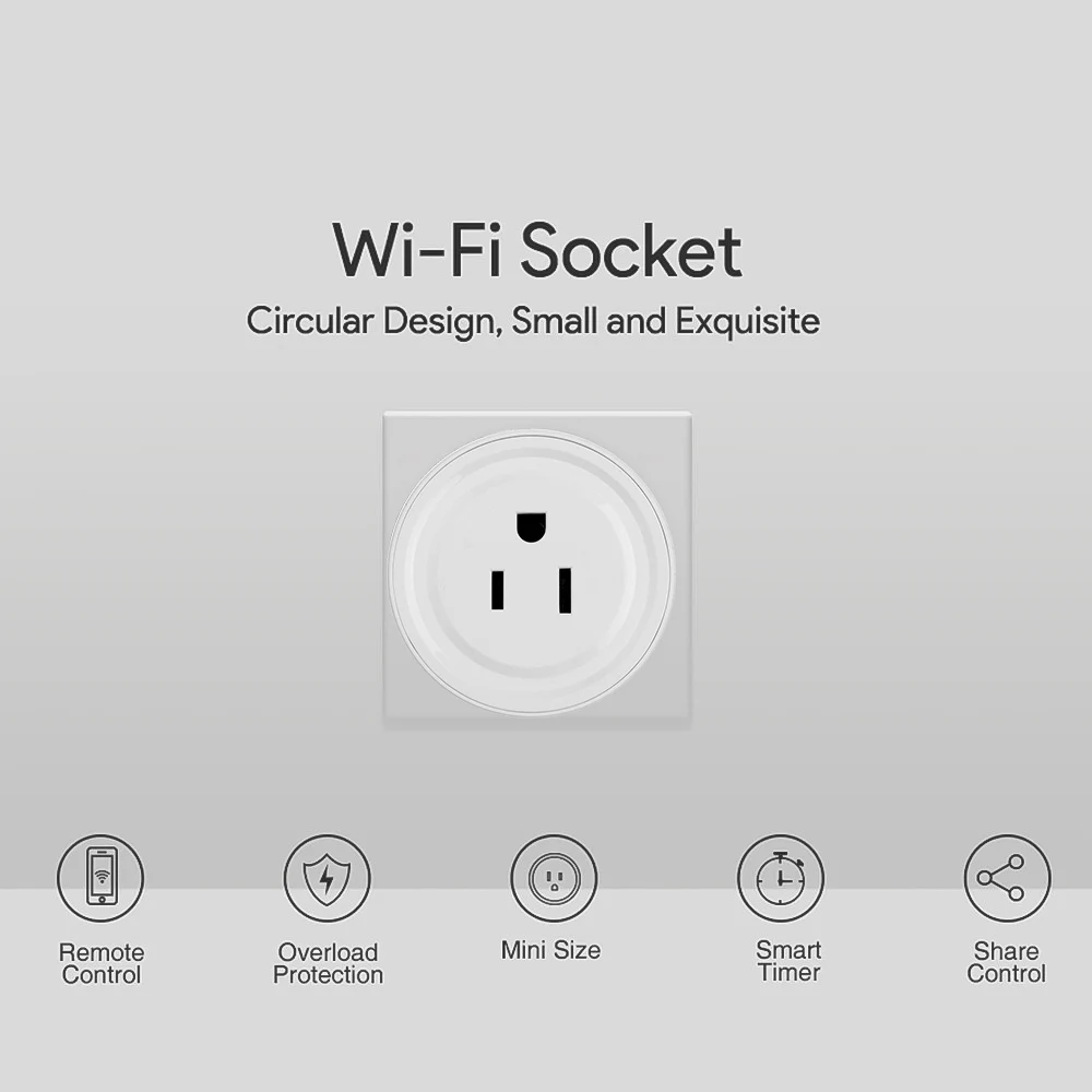 Смарт розетка KEBIDU с Wi Fi таймером ВКЛ./ВЫКЛ.|Умные розетки| |