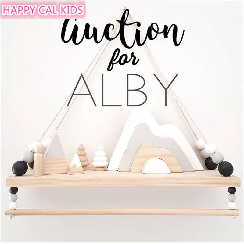 100% ручная работа натуральная деревянная полка детская Двойная Вешалка в