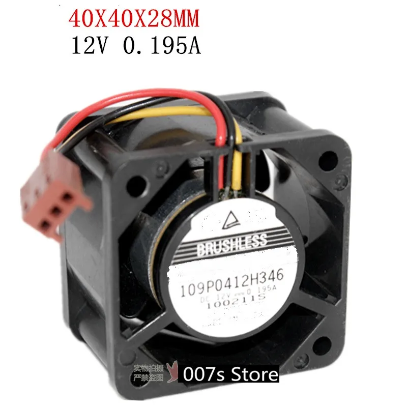 

Новый радиатор охлаждения охлаждающий вентилятор для SANYO 109P0412H346 DC НЭП туз 12В 0.195A 4 см 4028 3PIN 40*40*28 мм 100211S Два Шарикоподшипника