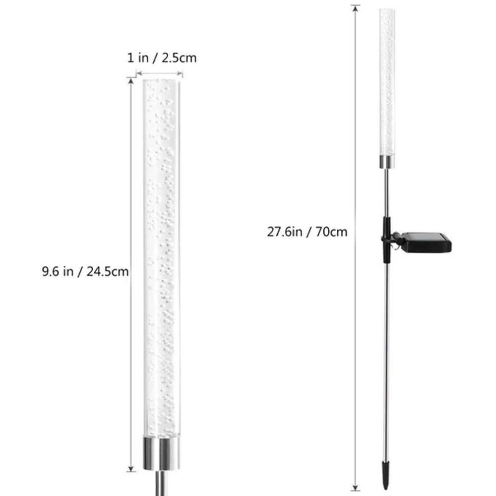 2/4 шт. Солнечный Мощность палочка для выдувания пузырей светильник солнечный RGB