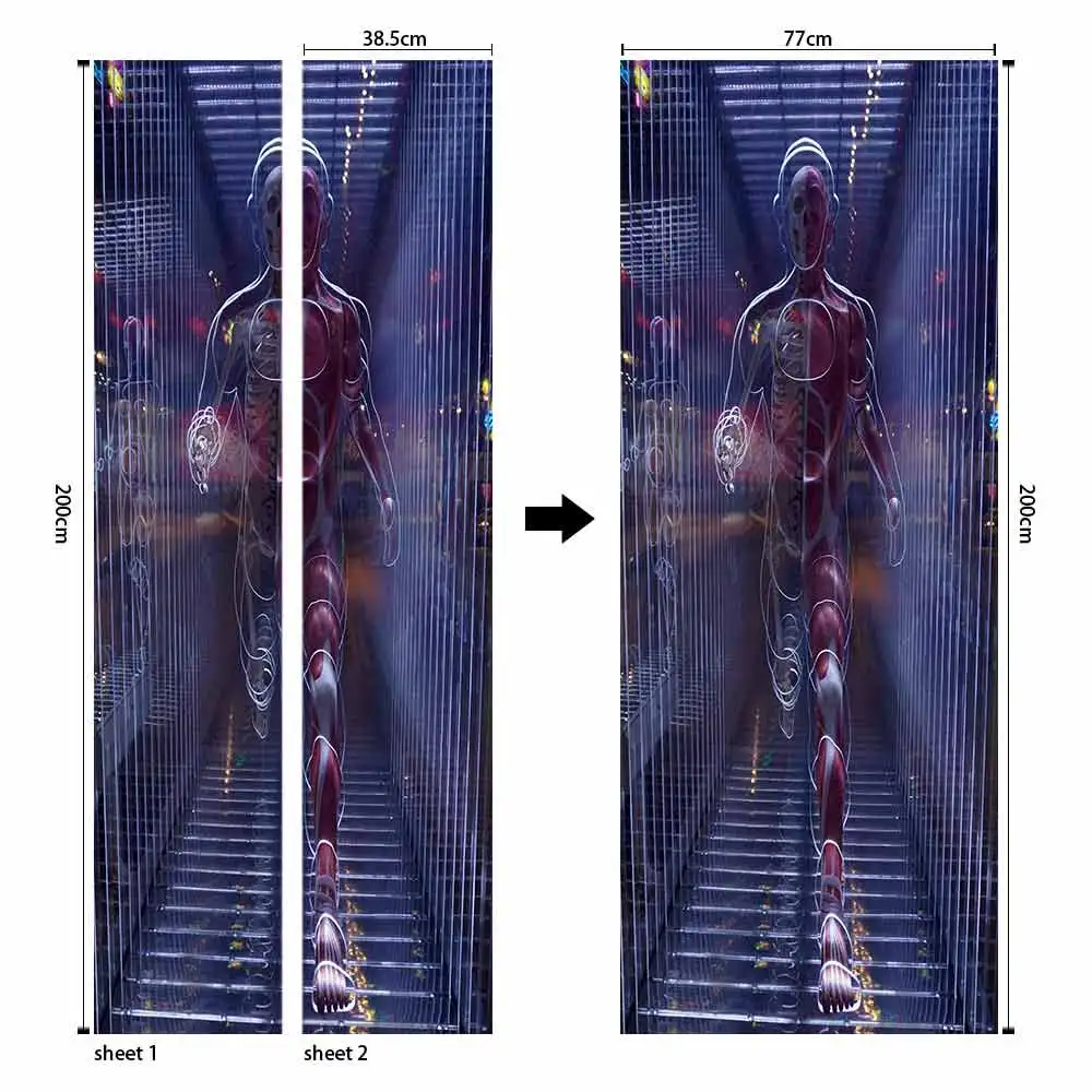Новая креативная 3D наклейка на дверь художественная Волшебная Супермен Водонепроницаемая самоклеющаяся Настенная Обои плакат своими руками наклейки для домашнего декора