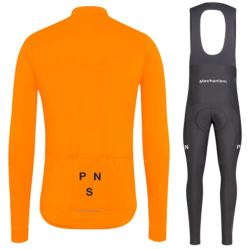 Por Team PNS Мужской комплект Джерси для велоспорта Maillot Ropa Ciclismo длинный рукав комплект для велосипеда осень MTB велосипед костюм для велоспорта из шерсти комплект одежды