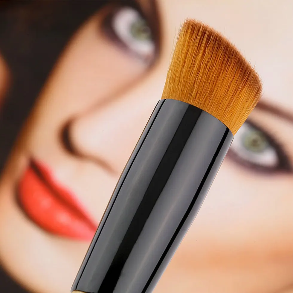 1 шт. кисти для макияжа мягкая волоконная скошенная плоская топовая основа пудра