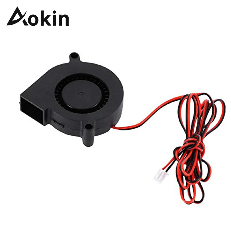 

Aokin 5015 Fan 12V 24V for Anet A8 A6 DC Cooling Fan Ultra-quiet Oil Bearing about 7500 RPM Turbo Fan For 3D Printer 5015 Blower