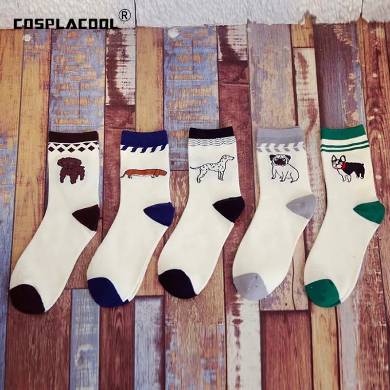 Носки [COSPLACOOL] для мужчин с рисунком злого мопса/собаки всей семьи новинка смешные