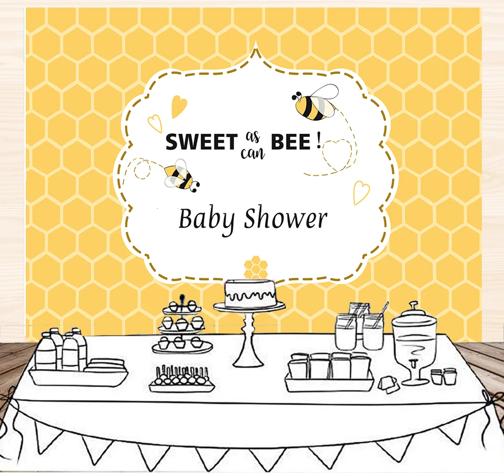 BEIPOTO Sweet As Can Bee Baby Shower фон для фотографии соты крещение фото фотостудии баннер из