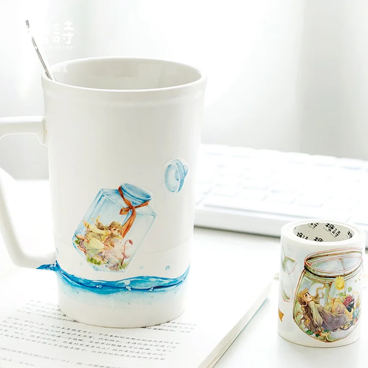 55 мм в ширину мир бутылке лента для декорации Washi DIY планировщик скрапбукинга