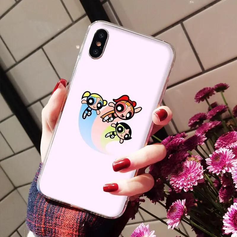 Yinuoda супер милый Powerpuff Girls Мягкий силиконовый чехол для телефона для Apple iPhone 8 7 6 6S Plus X XS MAX 5 5S SE XR мобильных телефонов - Цвет: A5