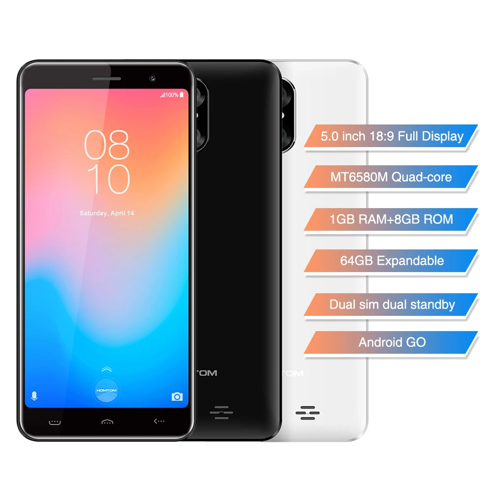 HOMTOM C13 Android 3g WCDMA смартфон 5 0 дюймов MT6580M четырехъядерный 1 ГБ 8 rom 2750 Мп задняя камера