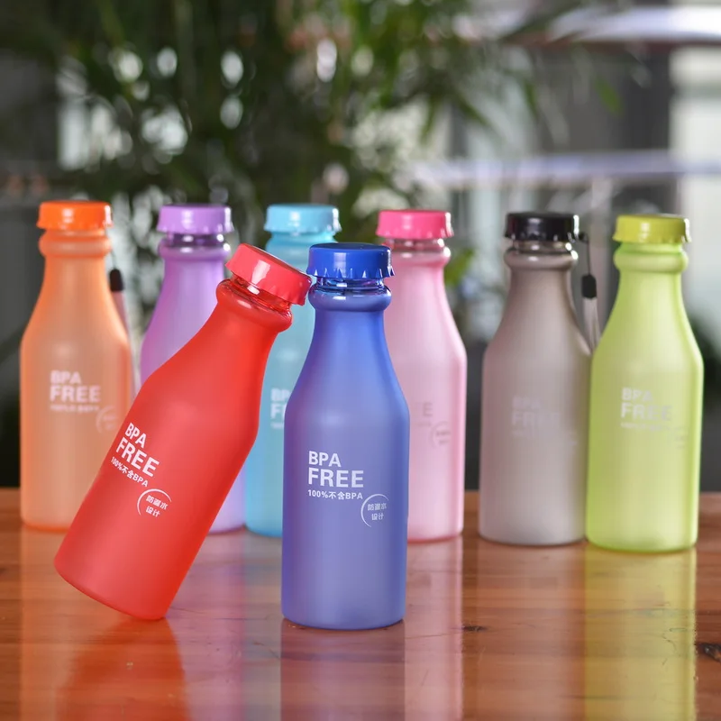Портативная бутылка для воды 550 мл Высококачественная пластиковая матовая