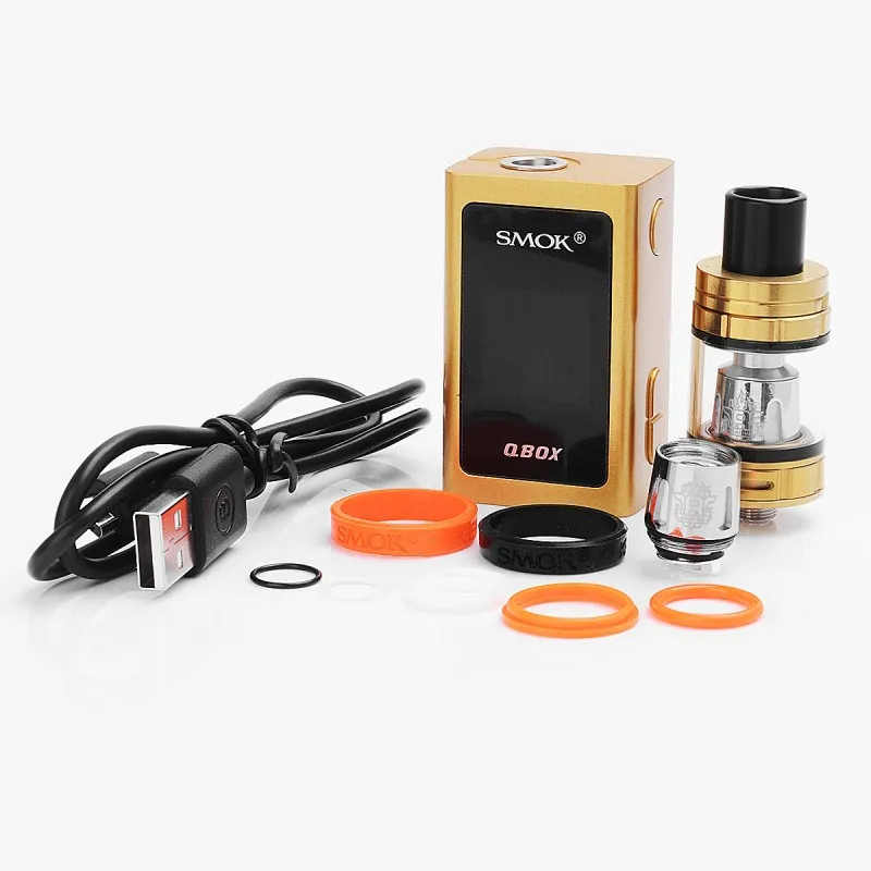 Оригинальный 50 Вт SMOK QBOX TC комплект с 3 мл Smok TFV8 маленьких зверь бак и поле MOD