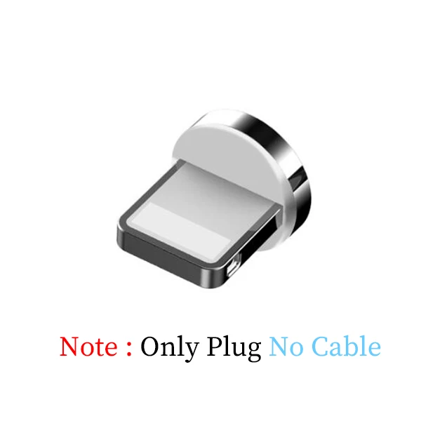 Only Plug For iPhone Магнитный USB кабель Micro usb type C для iPhone 7 3A кабели быстрой зарядки для Xiaomi MI9 8 Android Phone QC 3,0 провод зарядного устройства - Цвет: Only Plug For iPhone