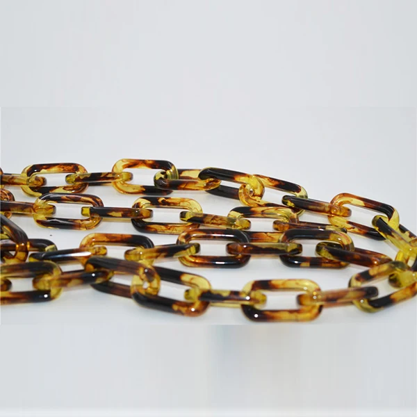 Черная цепочка Tortoiseshell из акриловой смолы аксессуары для сумок сделай сам модная