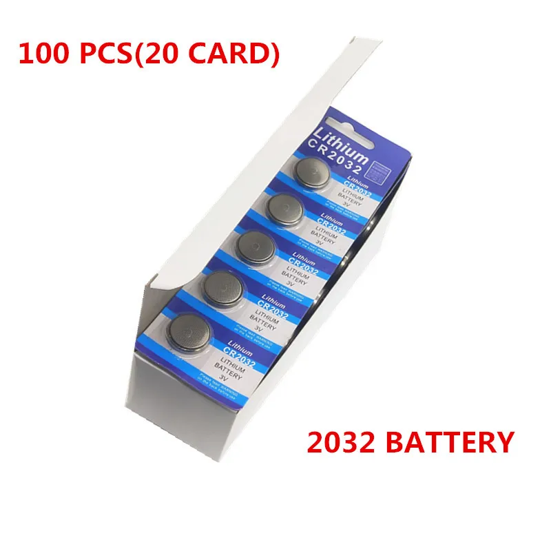 100 шт./10 карт для батарея монетного типа часов CR2032 DL2032 CR 2032 KCR2032 5004LC ECR2032 Кнопка