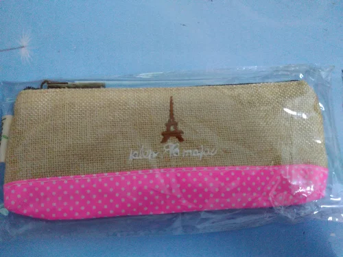 Винтажный пенал из хлопка и льна с изображением Эйфелевой башни школьная сумка