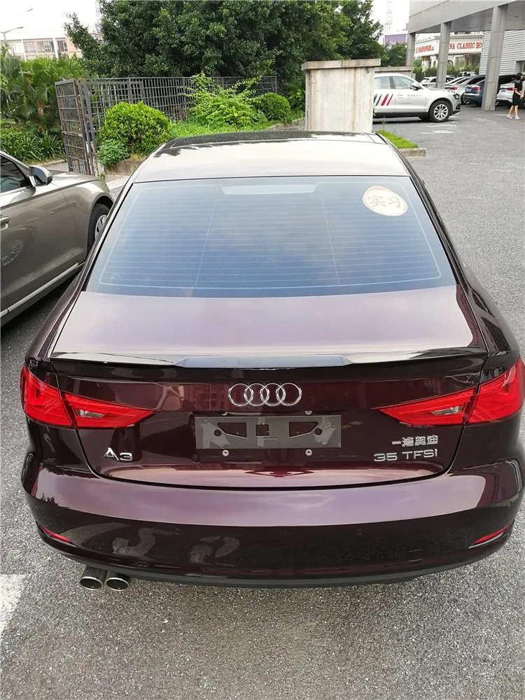 17 Audi A3 спойлер Высокое качество ABS Материал заднего крыла Праймеры Цвет задний спойлер для Audi A3 спойлер