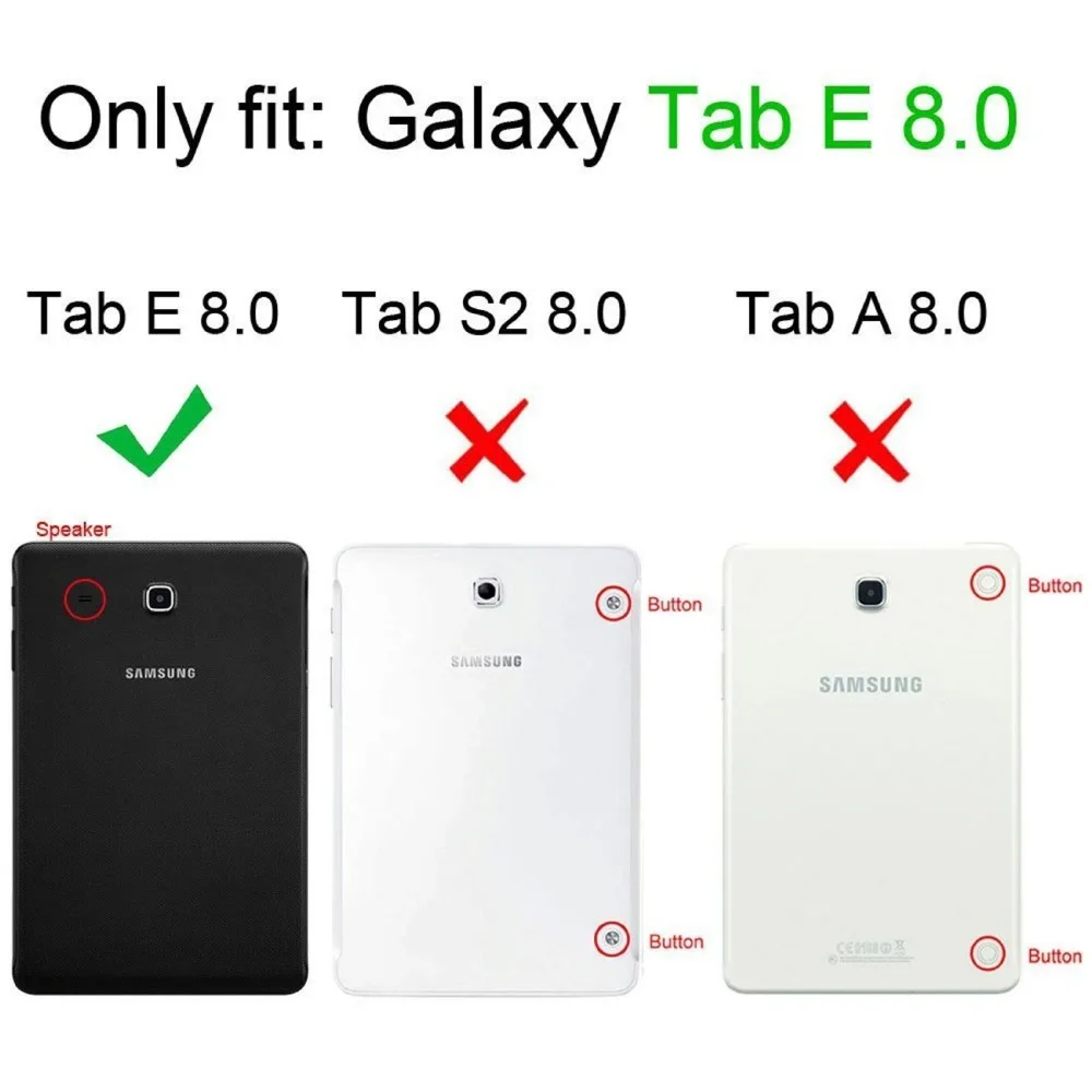 CucKooDo ультра тонкий легкий стоячий Чехол-Кошелек Дизайн чехол для Samsung Galaxy Tab E 8 0