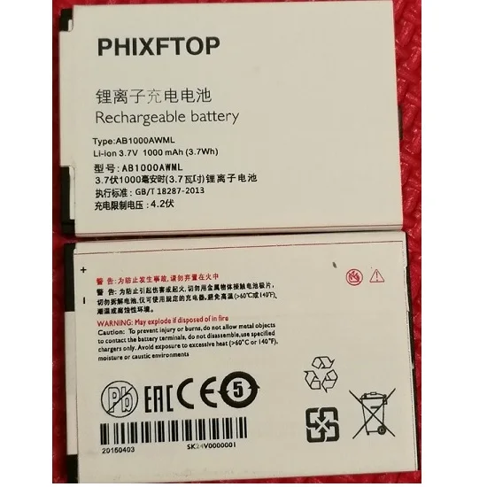 С дорожкой PHIXFTOP AB1000AWML Аккумулятор для Xenium K700 K600 X503 F322 F511 X223 X703 сотовый телефон