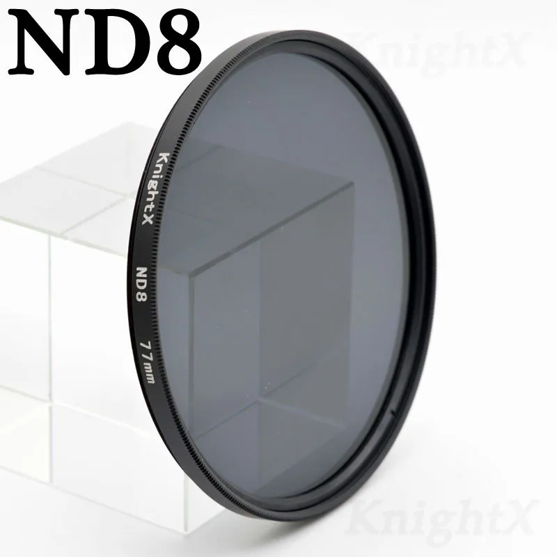 ND8 Filter Фильтр объектива KnightX UV CPL ND Star для canon nikon 49 мм 52 мм 55 мм 58 мм 62 мм 67 мм 72 77 мм 24-105 200d d80 фотография d70 - Цвет: ND8 Filter