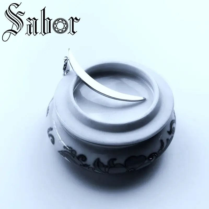 Long Moon Silver Charm Pendant DIY Jewelry Findings Accessories silver plated Fashion Gift For Women Men thomas | Украшения и