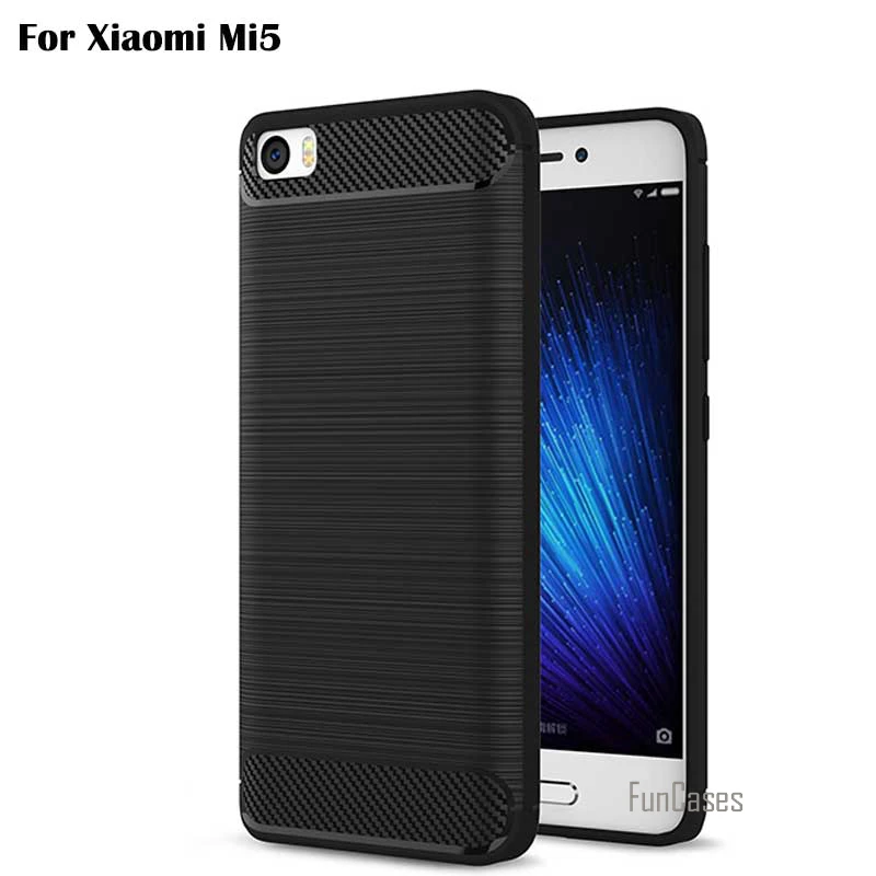 Для Xiaomi Mi 5 Чехол Стильный чехол из углеродного волокна матовый