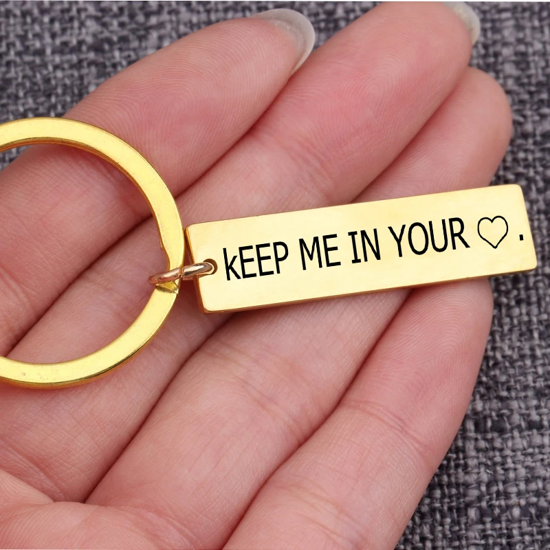 Брелок для ключей с надписью Keep Me In Your Heart|Индивидуальные Брелоки| |