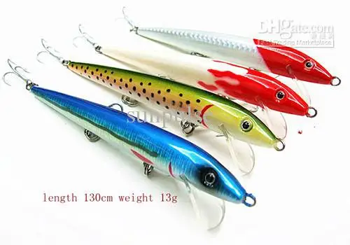 

13cm/13g floating Herring type baits hard fishing bait minnow plastic lip china hook