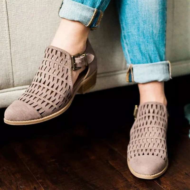 Женские туфли лодочки с открытым носком на молнии квадратным каблуком женские