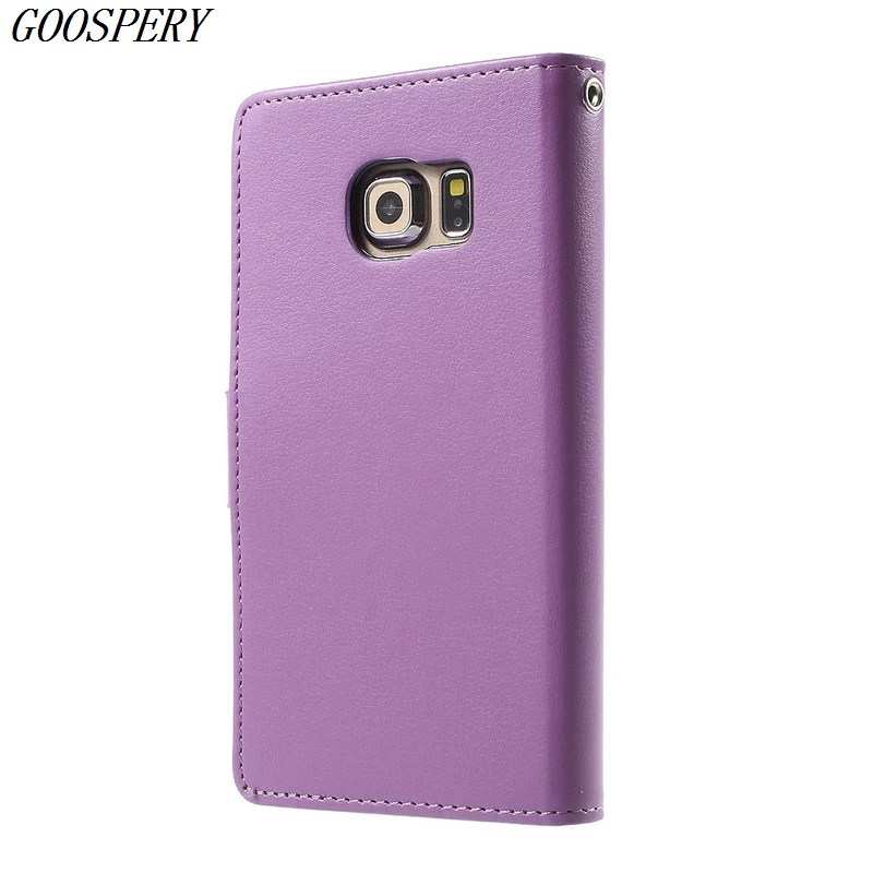 Mercury Goospery Rich Diary кожа magnitic флип чехол для Samsung Galaxy S6 край G925 G9250 G925F G925FQ G925I G925A 5.1&quot |