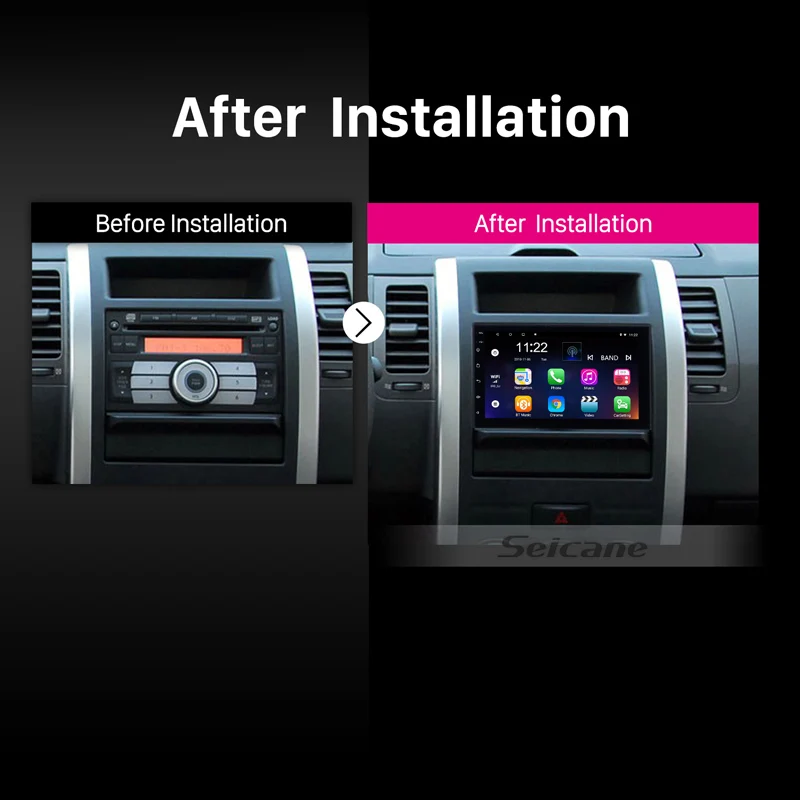 Seicane Android 7 1 Универсальный 2 Din четырехъядерный смартфон мультимедийный для Nissan