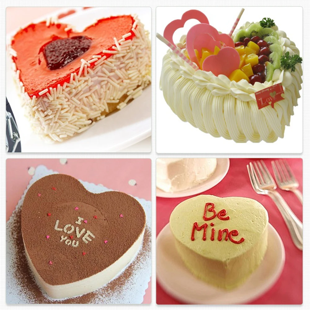 4/7/9 дюймов Круглая форма сердца с антипригарным покрытием разъемная для торта