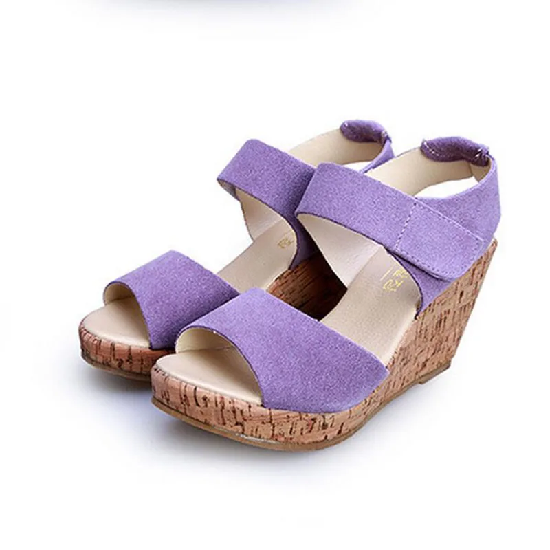 Новый Стиль платформа клин высокие каблуки женщин обувь плюс size35-43 Гладиатор