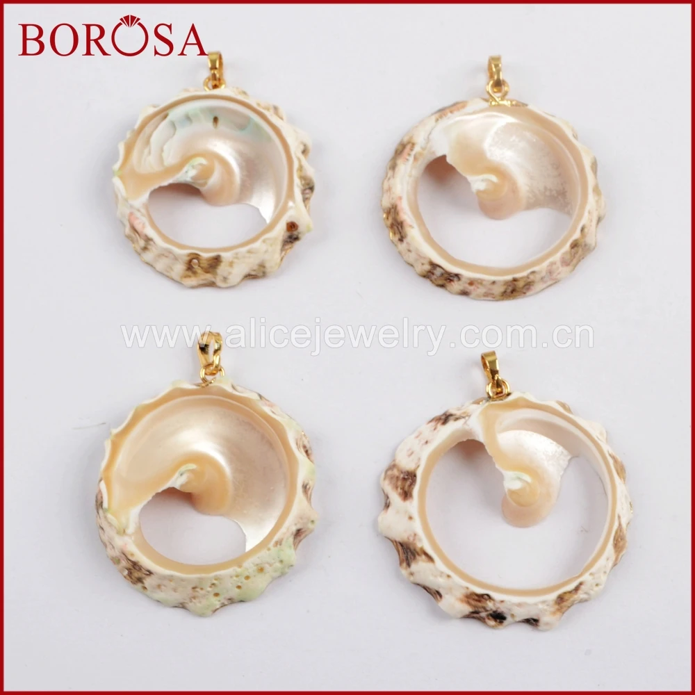 Ювелирные изделия BOROSA 10 шт 2019 Новое поступление круглые бусины золотого цвета с