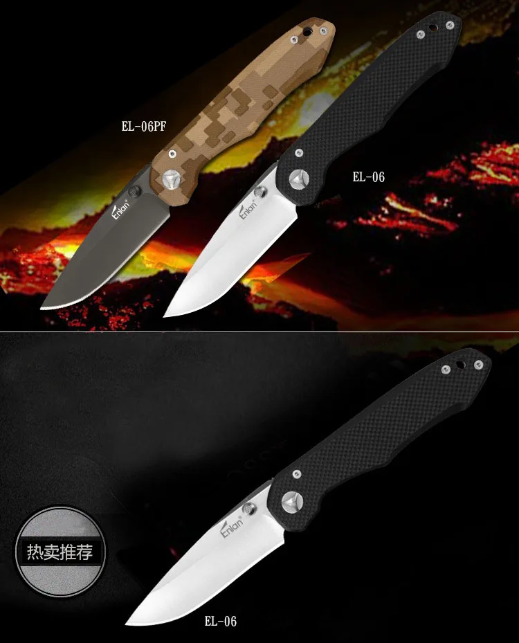 Enlan EL-06 EDC Складной нож 8Cr13Mov лезвие G10 ручка на открытом воздухе кемпинга выживания Супер военный универсальный нож