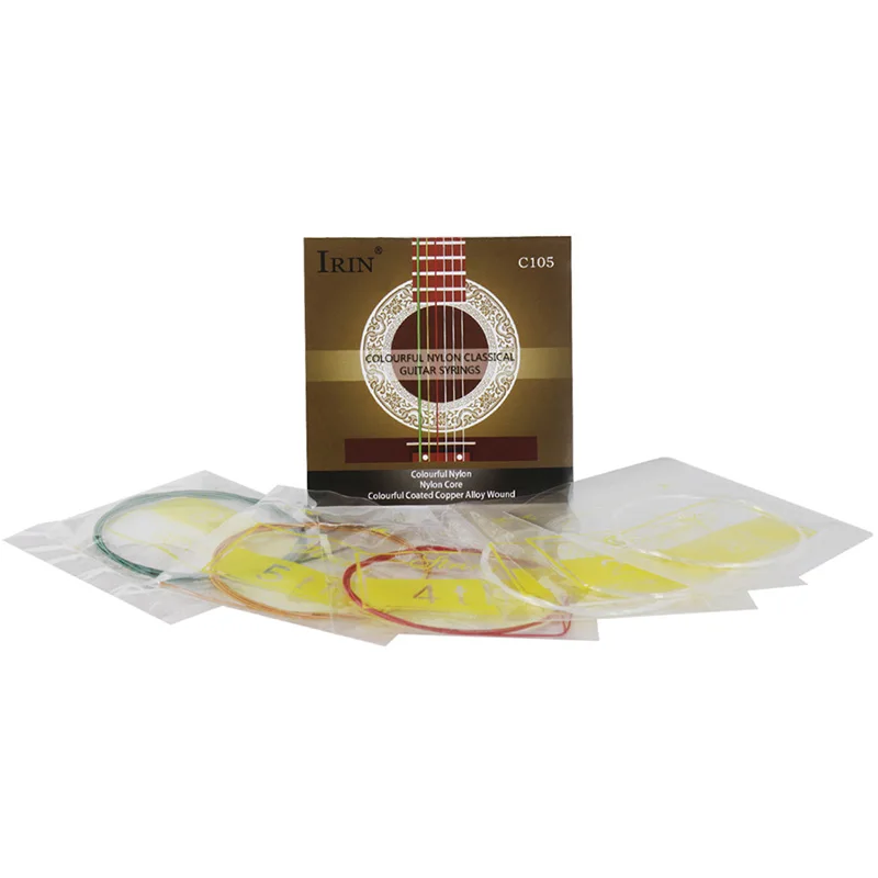 

C105 красочные радужные акустические Классические гитарные струны набор (. 028-.043) нейлоновый сердечник с красочным покрытием медного сплава