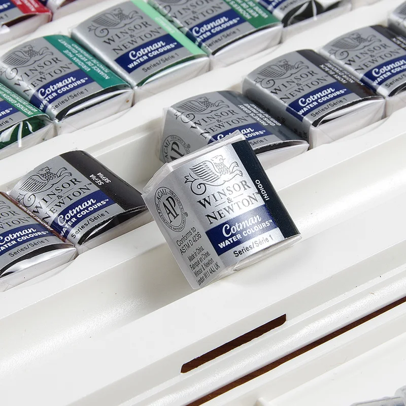 WINSOR & NEWTON 45 цветов cotman однотонная Акварельная краска высококачественный пигмент