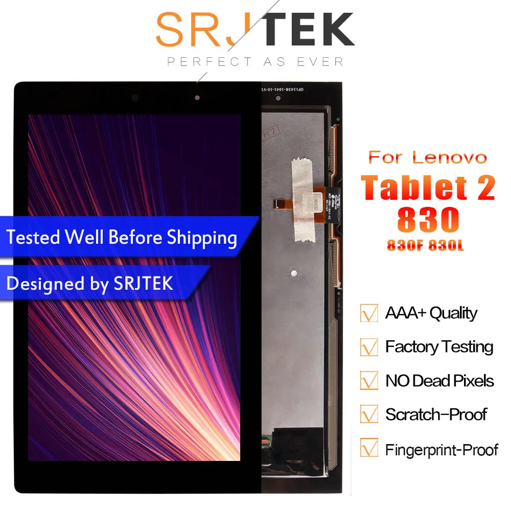 

ЖК-дисплей Srjtek 8 дюймов Для Lenovo Yoga Tablet 2 830 830L 830F, матричная панель, сенсорный экран, дигитайзер, датчик, стекло в сборе