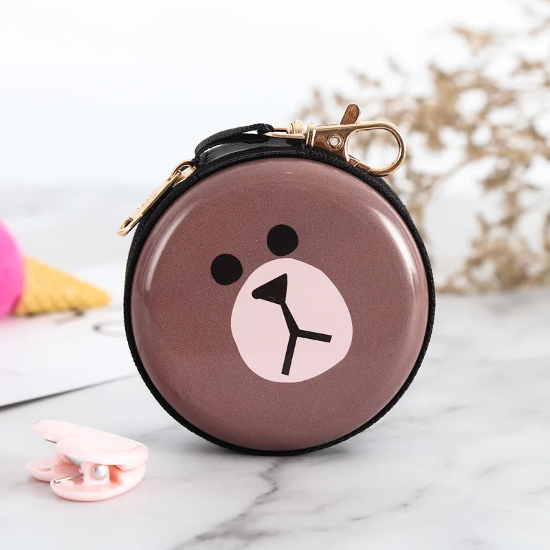 Brown bear Горячая Распродажа, Розовая пантера, мультяшная монета, кошелек для девочек, милый ключ, наушник, чехол для хранения, детский карман, монета, сумка для мальчика, портативный маленький кошелек - Цвет: Brown bear