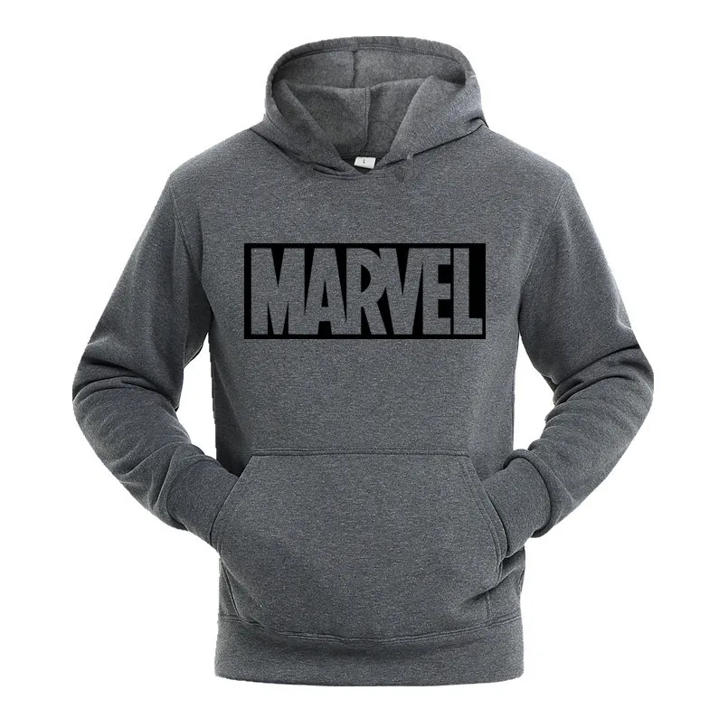 Кофты с капюшоном &quotMarvel&quot мужской бренд suprem длинный рукав сплошной цвет