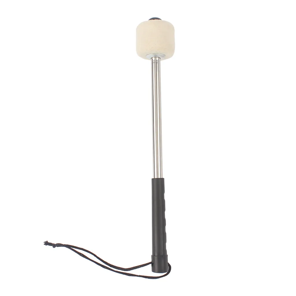 Белый ударный концертный басовый барабан из шерсти войлочный молоток ударные