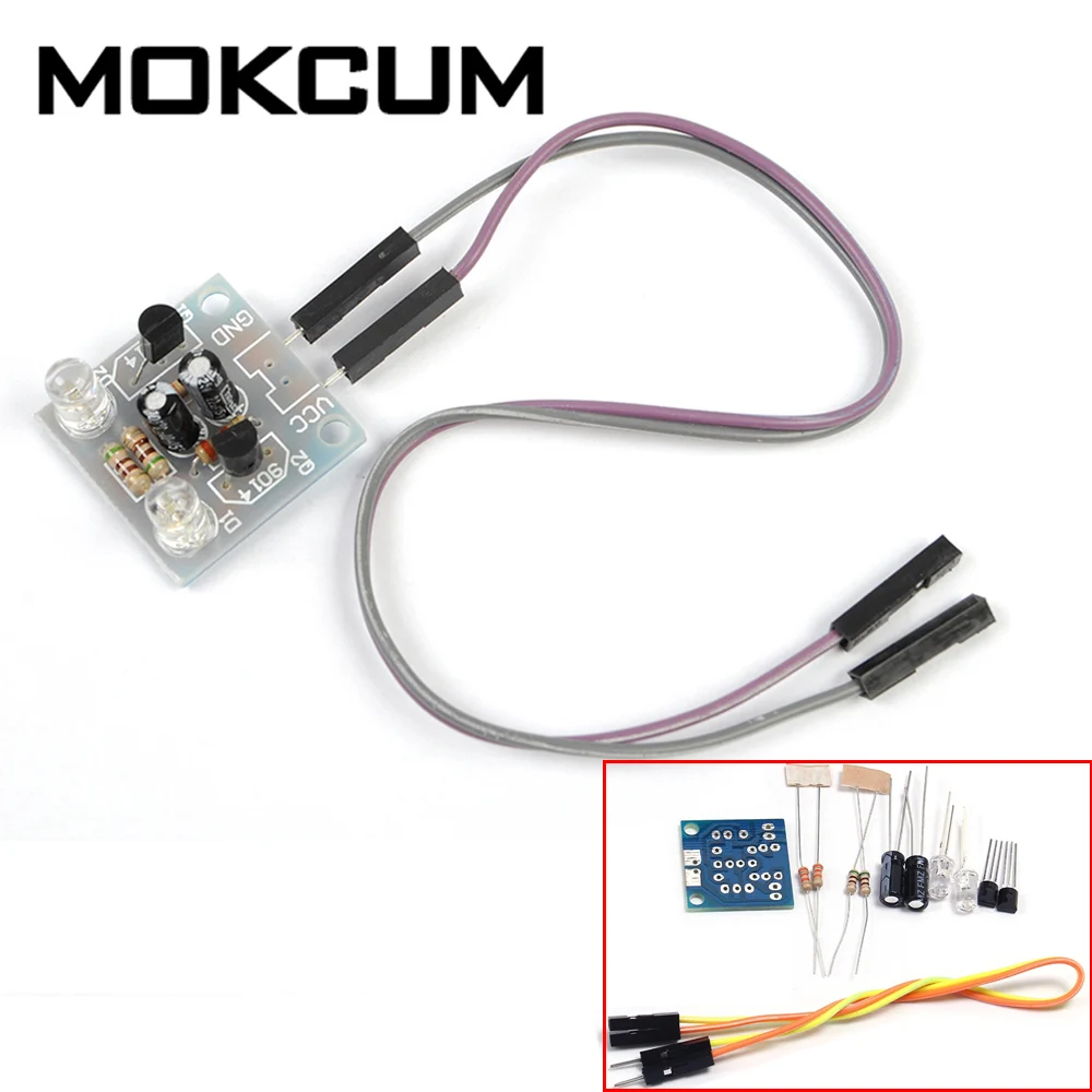 DIY Kit 5 мм светодиодный простой флэш светильник печатной мигающий s монтажная