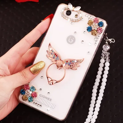 XSMYiss Luxury Rhinestone Diamond Ring Stands Crown Soft Case Cover For Xiaomi Redmi 5 6 4X 4A 5A 6A 8A Note 4 7 8 Pro |