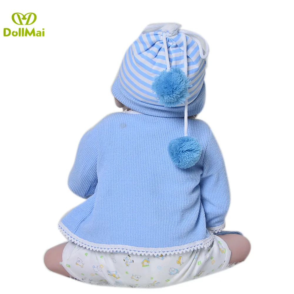 Кукла reborn из силикона Boneca bebe menino 22 дюйма 55 см см|Куклы| |