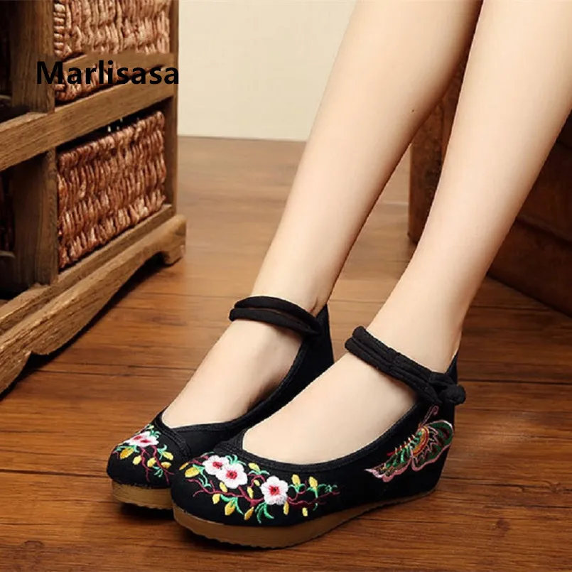 Marlisasa Chaussures Pour Femmes Женская модная танцевальная обувь с круглым носком черная