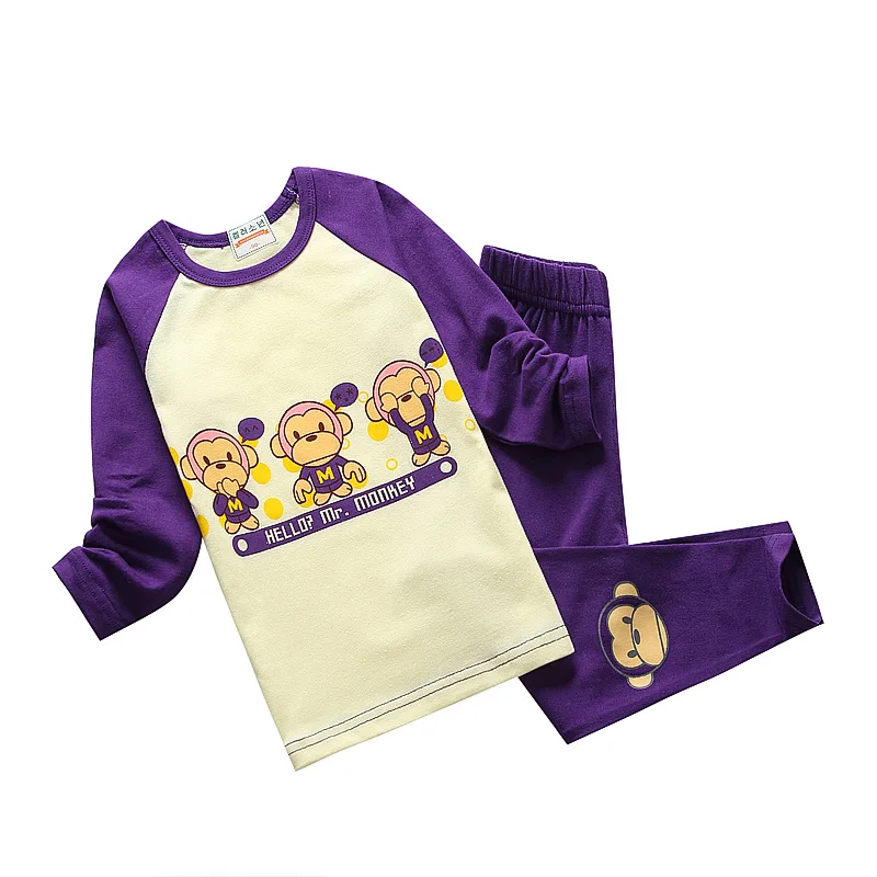 20154 новый мальчики девочки детская одежда комплект Pyjama одежды для возраста 3-10Yrs |