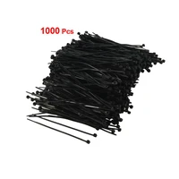 1000 pcs black plastic cable zip tie fasten wrap 95mm x 2mm
